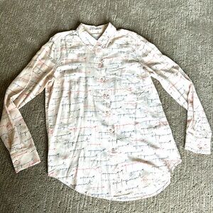 Equipment Blush Script Blouse